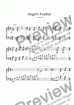 page one of Angel's Feather (percussion solo)