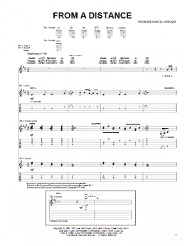 page one of From A Distance (Guitar Tab)