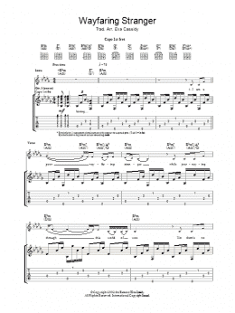 page one of Wayfaring Stranger (Guitar Tab)