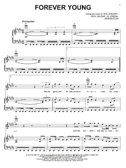 page one of Forever Young (Piano, Vocal & Guitar Chords (Right-Hand Melody))