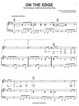 page one of On The Edge (Piano, Vocal & Guitar Chords (Right-Hand Melody))