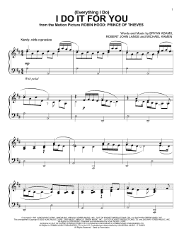 page one of (Everything I Do) I Do It For You (Piano Solo)