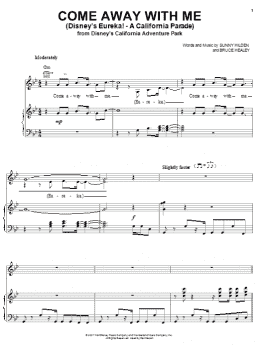 page one of Come Away With Me (Disney's Eureka! - A California Parade) (Piano, Vocal & Guitar Chords (Right-Hand Melody))