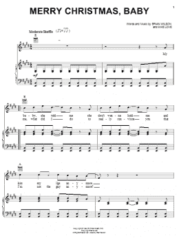 page one of Merry Christmas, Baby (Piano, Vocal & Guitar Chords (Right-Hand Melody))