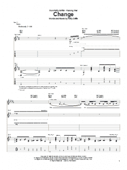 page one of Change (Guitar Tab)