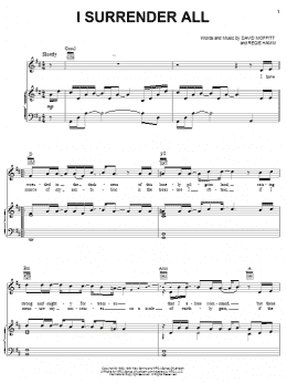 page one of I Surrender All (Piano, Vocal & Guitar Chords (Right-Hand Melody))