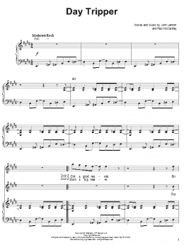 page one of Day Tripper (Piano & Vocal)