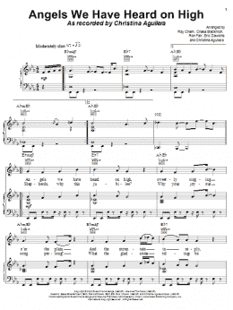 page one of Angels We Have Heard On High (Piano, Vocal & Guitar Chords (Right-Hand Melody))