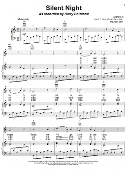 page one of Silent Night (Piano, Vocal & Guitar Chords (Right-Hand Melody))