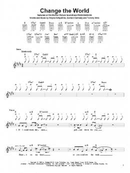 page one of Change The World (Easy Guitar)