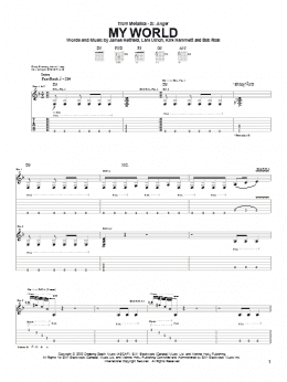 page one of My World (Guitar Tab)