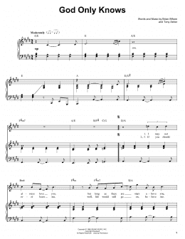 page one of God Only Knows (Piano & Vocal)