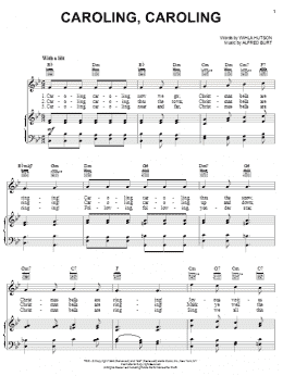 page one of Caroling, Caroling (Piano, Vocal & Guitar Chords (Right-Hand Melody))