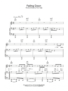 page one of Falling Down (Piano, Vocal & Guitar Chords)