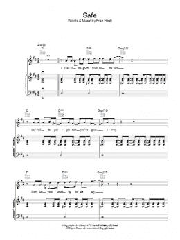 page one of Safe (Piano, Vocal & Guitar Chords)