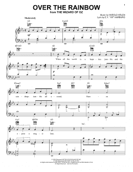 page one of Over The Rainbow (Piano, Vocal & Guitar Chords (Right-Hand Melody))