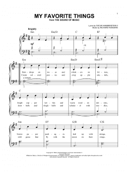 page one of My Favorite Things (Very Easy Piano)