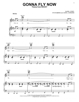 page one of Gonna Fly Now (Theme from Rocky) (Piano, Vocal & Guitar Chords (Right-Hand Melody))