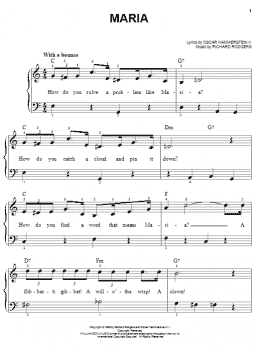 page one of Maria (from The Sound of Music) (Easy Piano)