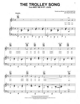 page one of The Trolley Song (Piano, Vocal & Guitar Chords (Right-Hand Melody))