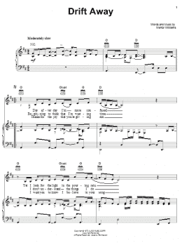 page one of Drift Away (Piano, Vocal & Guitar Chords (Right-Hand Melody))