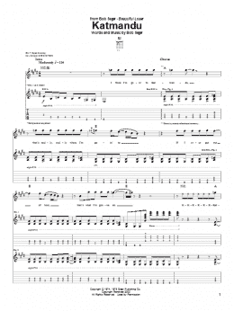 page one of Katmandu (Guitar Tab)