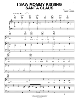 page one of I Saw Mommy Kissing Santa Claus (Piano, Vocal & Guitar Chords (Right-Hand Melody))