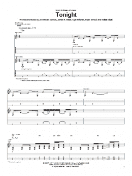 page one of Tonight (Guitar Tab)