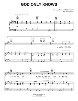 page one of God Only Knows (Piano, Vocal & Guitar Chords (Right-Hand Melody))