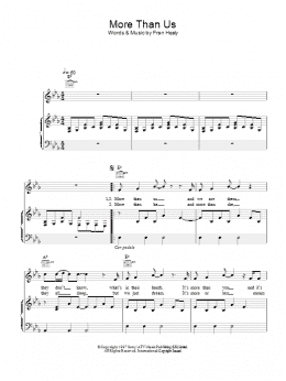 page one of More Than Us (Piano, Vocal & Guitar Chords)