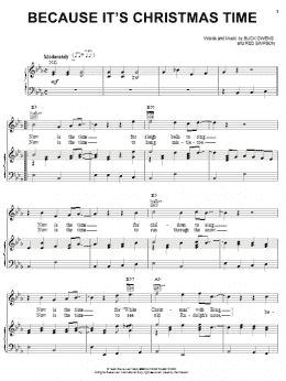 page one of Because It's Christmas Time (Piano, Vocal & Guitar Chords (Right-Hand Melody))