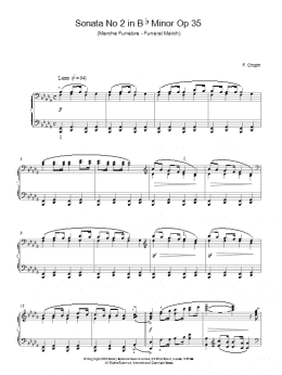 page one of Sonata No. 2 In Bb Minor, Op. 35 (Funeral March) (Piano Solo)