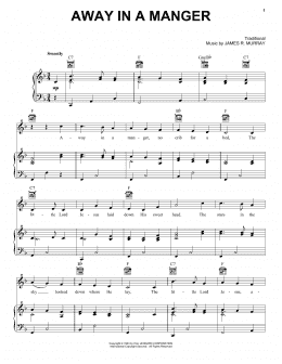 page one of Away In A Manger (Piano, Vocal & Guitar Chords (Right-Hand Melody))