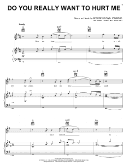 page one of Do You Really Want To Hurt Me (Piano, Vocal & Guitar Chords (Right-Hand Melody))