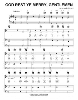 page one of God Rest Ye Merry, Gentlemen (Piano, Vocal & Guitar Chords (Right-Hand Melody))