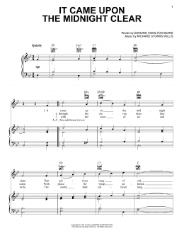 page one of It Came Upon The Midnight Clear (Piano, Vocal & Guitar Chords (Right-Hand Melody))