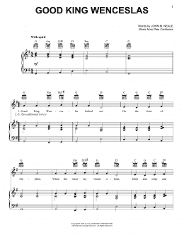 page one of Good King Wenceslas (Piano, Vocal & Guitar Chords (Right-Hand Melody))