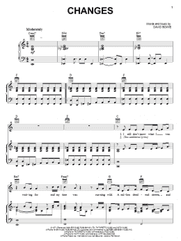 page one of Changes (Piano, Vocal & Guitar Chords (Right-Hand Melody))