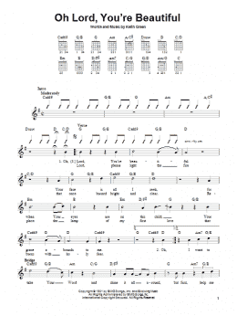 page one of Oh Lord, You're Beautiful (Easy Guitar)