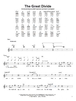 page one of The Great Divide (Easy Guitar)