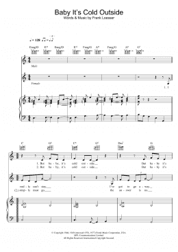 page one of Baby, It's Cold Outside (Piano, Vocal & Guitar Chords)