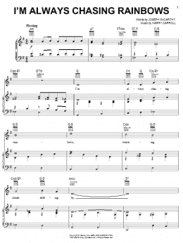 page one of I'm Always Chasing Rainbows (Piano, Vocal & Guitar Chords (Right-Hand Melody))