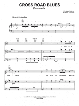 Cross Road Blues (Crossroads) (Piano, Vocal & Guitar Chords (Right-Hand  Melody))