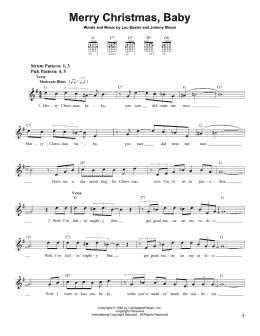 page one of Merry Christmas, Baby (Easy Guitar)