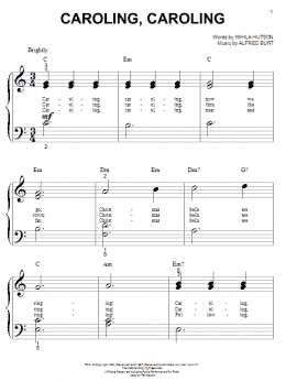 page one of Caroling, Caroling (Big Note Piano)