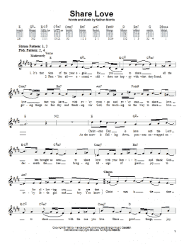 page one of Share Love (Easy Guitar)