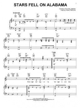 page one of Stars Fell On Alabama (Piano, Vocal & Guitar Chords (Right-Hand Melody))