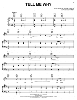 page one of Tell Me Why (Piano, Vocal & Guitar Chords (Right-Hand Melody))