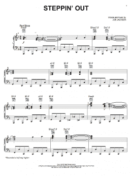 page one of Steppin' Out (Piano, Vocal & Guitar Chords (Right-Hand Melody))