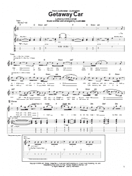 page one of Getaway Car (Guitar Tab)